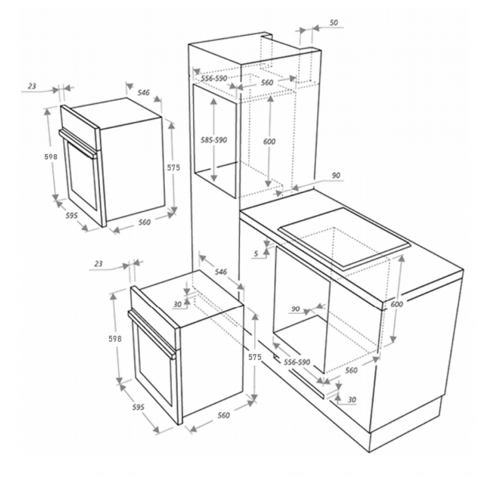 Духовой шкаф Maunfeld EOGC604RBG.MT КА-00015247 в магазине «На диване» в Якутске  — Выгодная цена